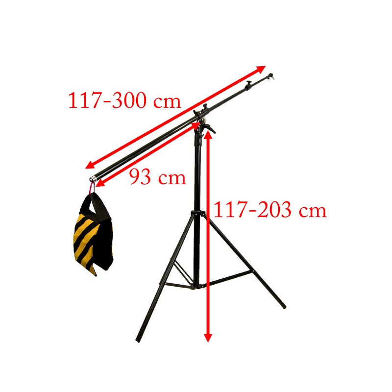 Boom stand statív 117- 300 cm rozmery